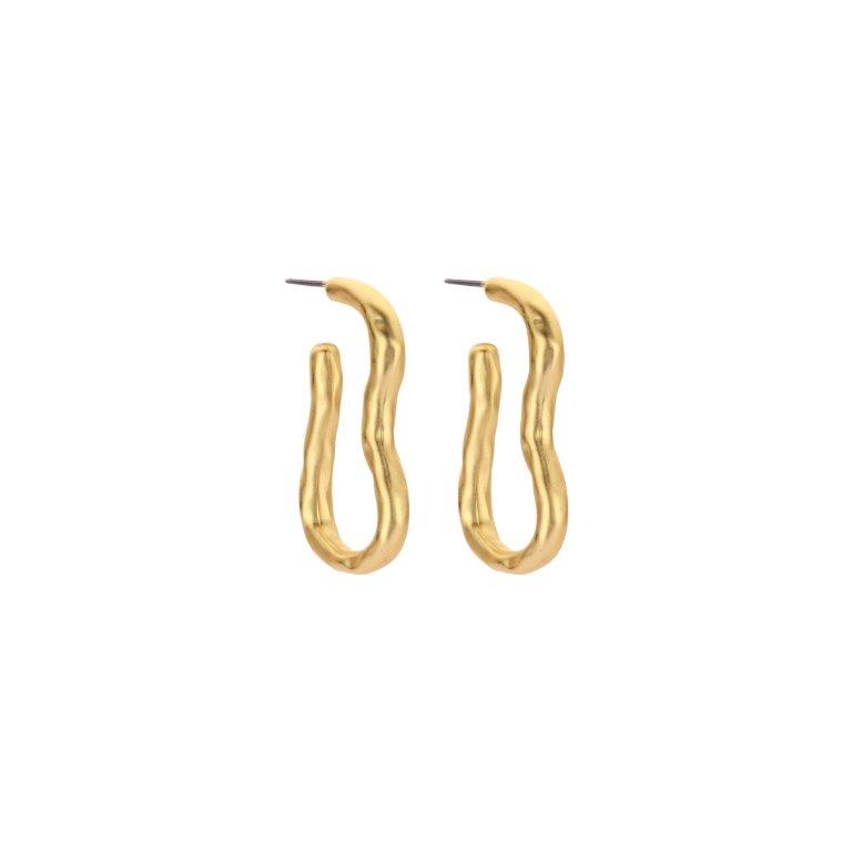 DOB138 BOUCLE D'OREILLES DORE MAT