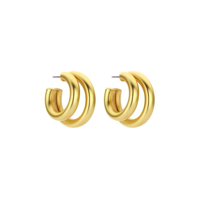 DOB144 BOUCLE D'OREILLES DORE MAT