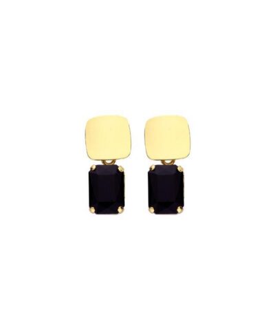 DOB153 BOUCLE D'OREILLES NOIR