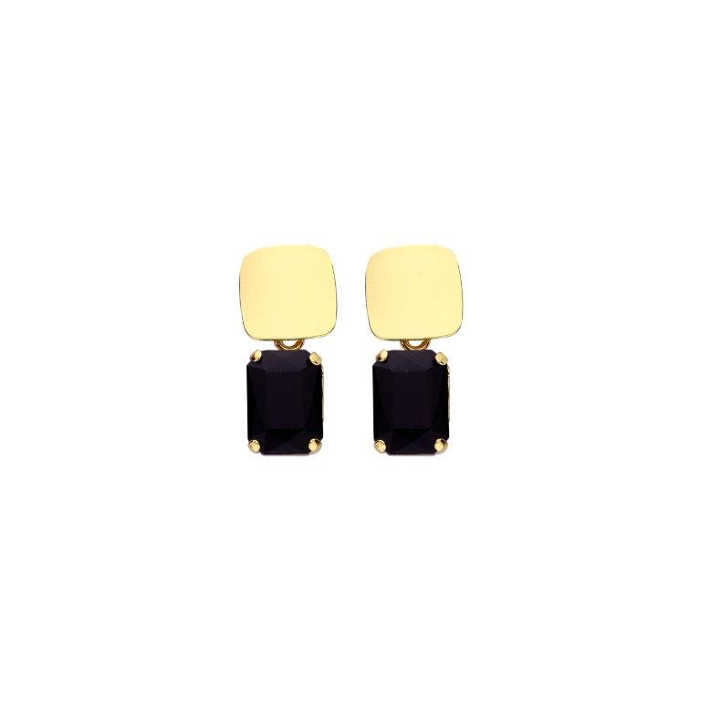 DOB153 BOUCLE D'OREILLES NOIR