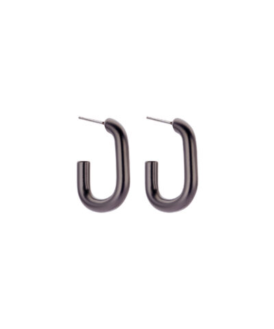 DOB158 BOUCLES D'OREILLES ANTRACIET MAT