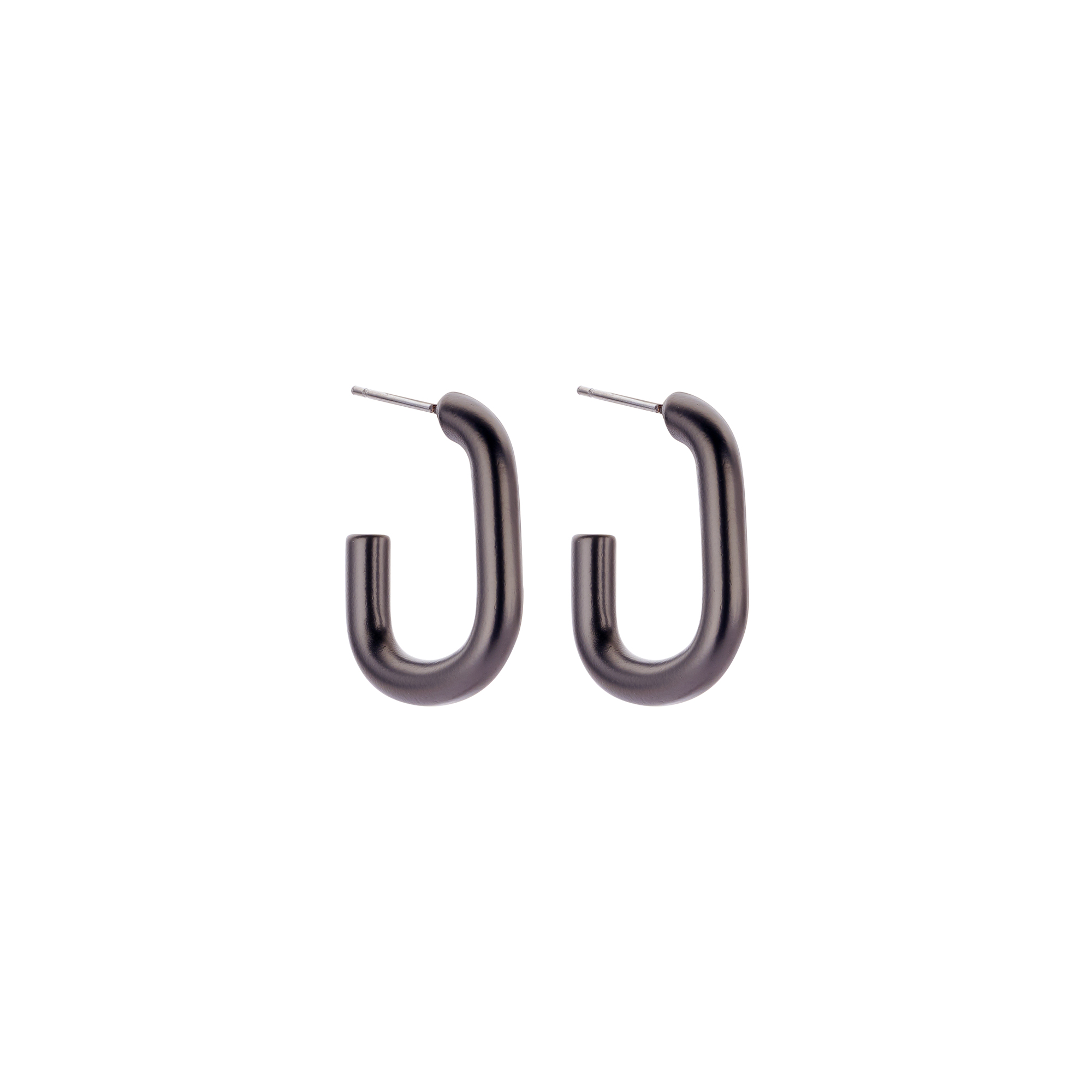 DOB158 BOUCLES D'OREILLES ANTRACIET MAT