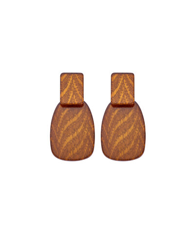 DOB159 BOUCLE D'OREILLES BRUN FONCE
