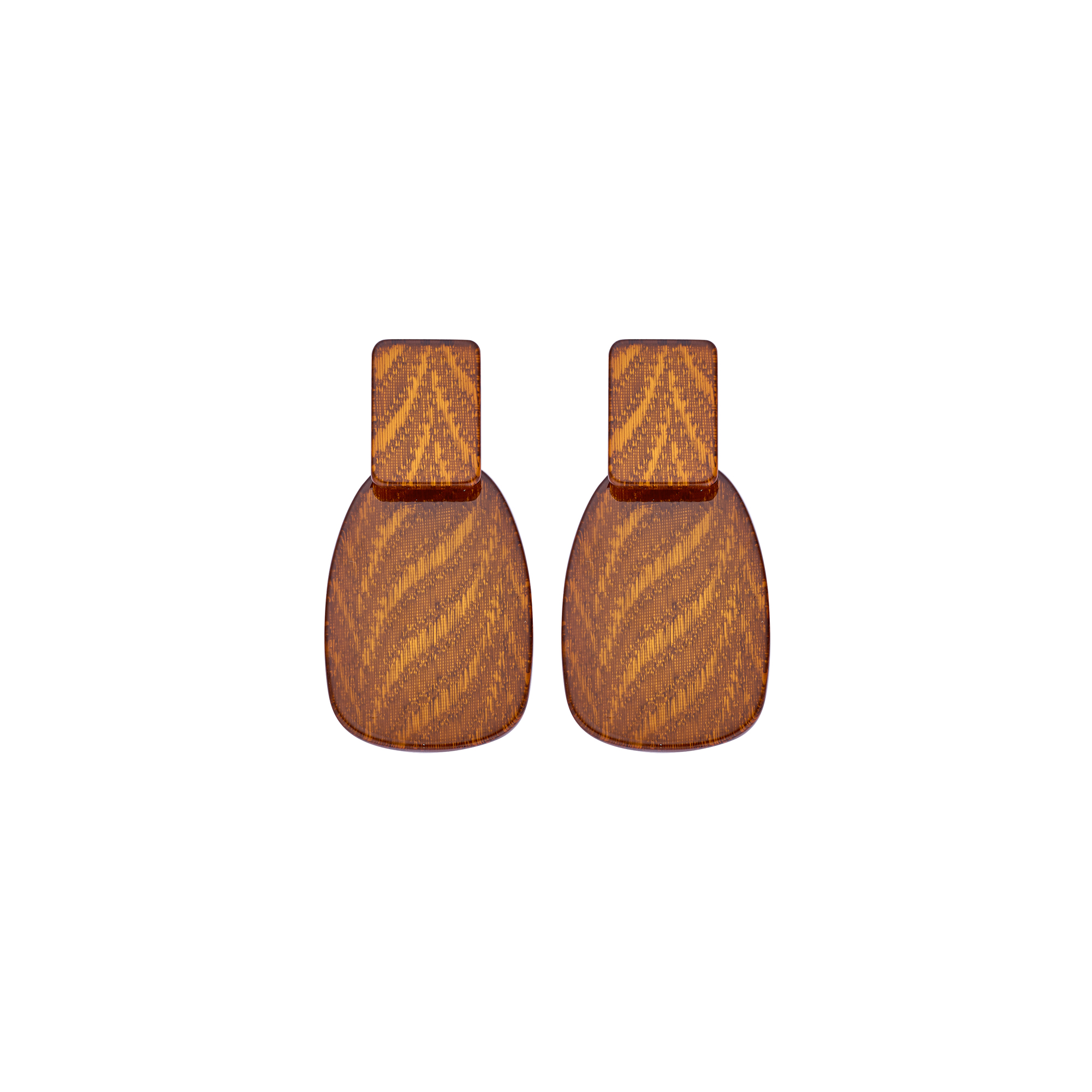 DOB159 BOUCLE D'OREILLES BRUN FONCE