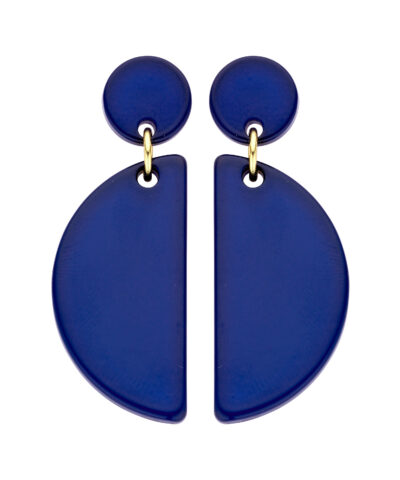 DENTON BOUCLES D'OREILLES BLEU FONCE