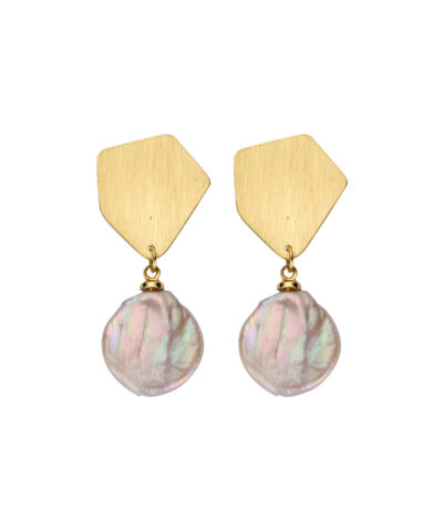 GOB6 BOUCLE D'OREILLES DORE MAT