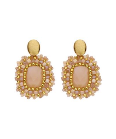 HOB1 BOUCLE D'OREILLES BEIGE