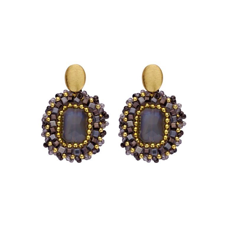 HOB1 BOUCLE D'OREILLES GRIS
