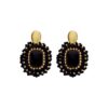 HOB1 BOUCLE D'OREILLES NOIR