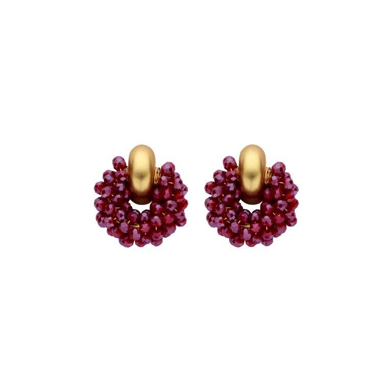 HOB2 BOUCLE D'OREILLES BORDEAUX
