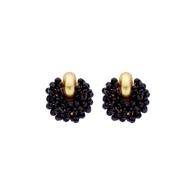 HOB2 BOUCLE D'OREILLES NOIR