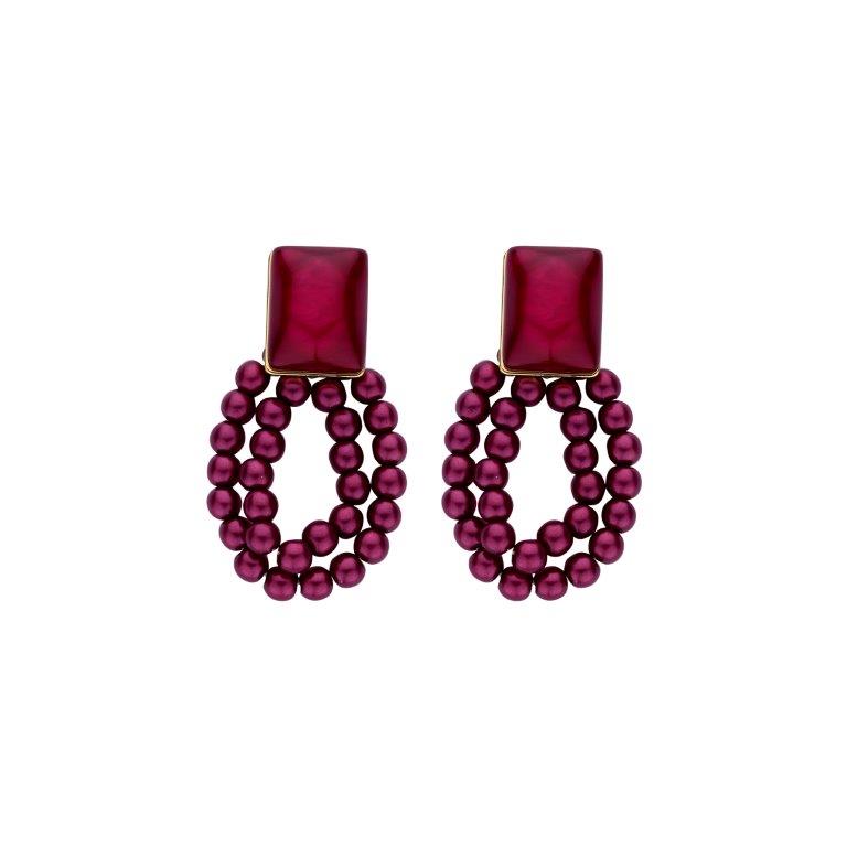 KATS BOUCLE D'OREILLES BORDEAUX