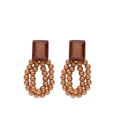 KATS BOUCLE D'OREILLES BRUN