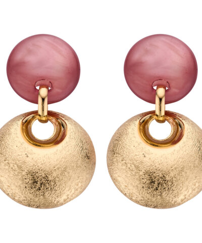 KOB29 OORBELLEN VIEUX ROSE