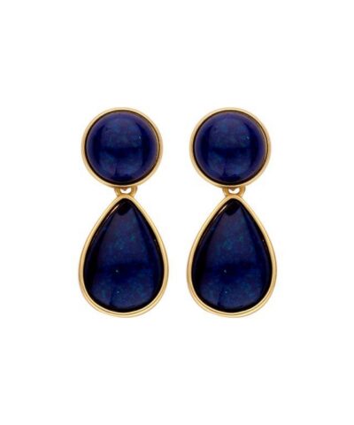 KOB38 BOUCLE D'OREILLES BLEU