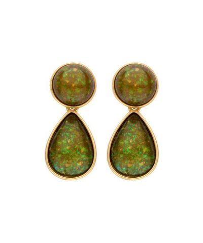 KOB38 BOUCLE D'OREILLES VERT