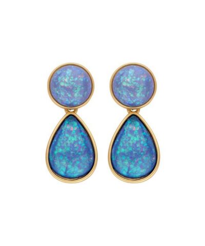 KOB38 BOUCLE D'OREILLES BLEU CLAIR