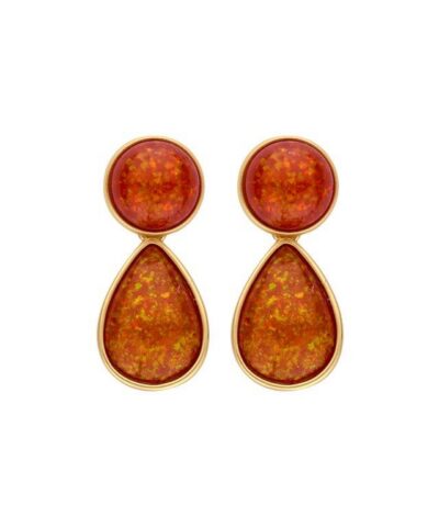KOB38 BOUCLE D'OREILLES ORANGE