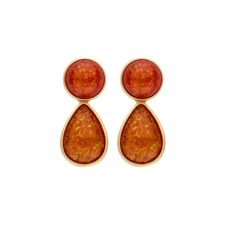 KOB38 OORBELLEN ORANJE