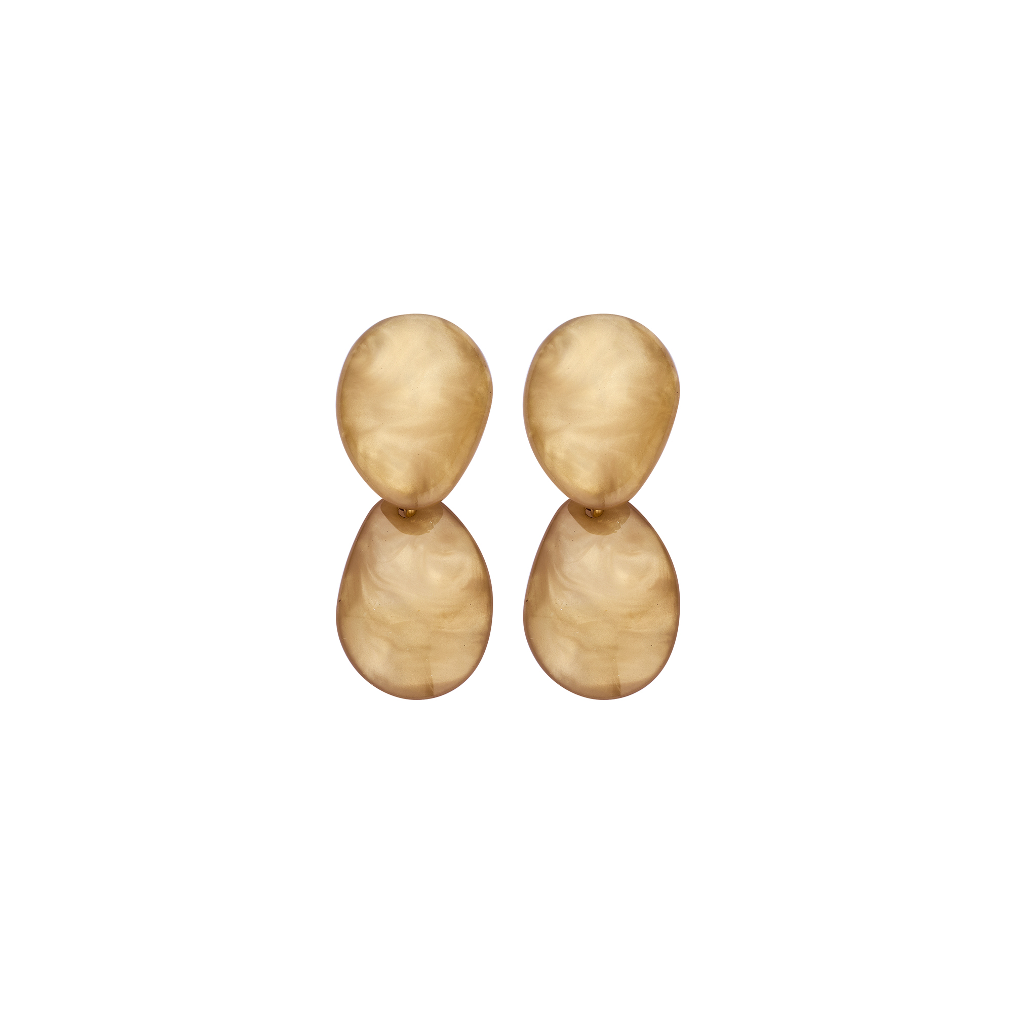 KOB40 BOUCLE D'OREILLES BEIGE