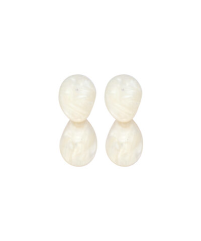 KOB40 BOUCLE D'OREILLES ECRU