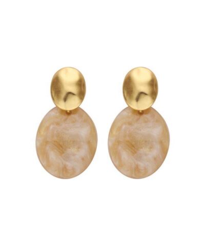KORIN OORBELLEN BEIGE