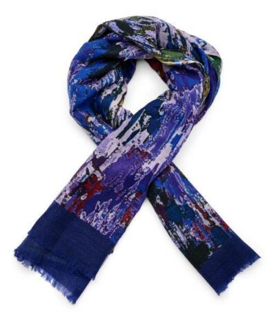 LCSCARVES265 SJAAL MULTI BLAUW