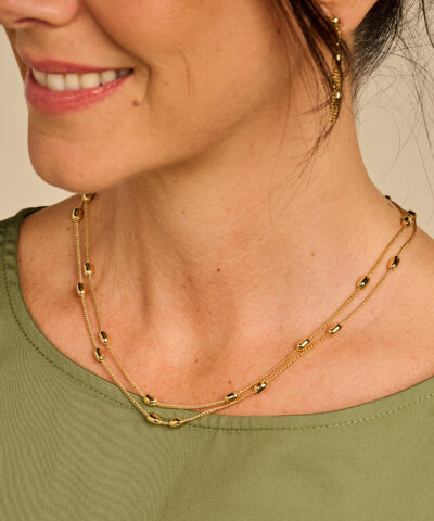 Alternative view of DALLAS HALSKETTING GOUDKLEURIG