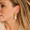 DOB142 BOUCLE D'OREILLES BLANC – Image 2