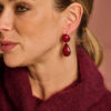 KOB38 BOUCLE D'OREILLES BORDEAUX – Image 2