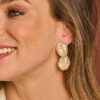 KOB40 BOUCLE D'OREILLES BEIGE – Image 2