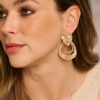 KONDO OORBELLEN BEIGE - Afbeelding 2