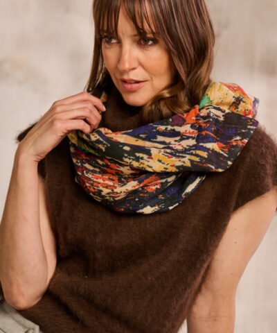 Alternative view of LCSCARVES265 ECHARPE MULTI ORANGE