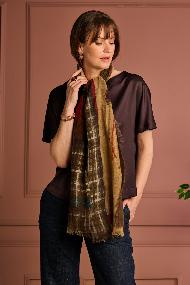 LCSCARVES269 SJAAL KAKI - Afbeelding 2