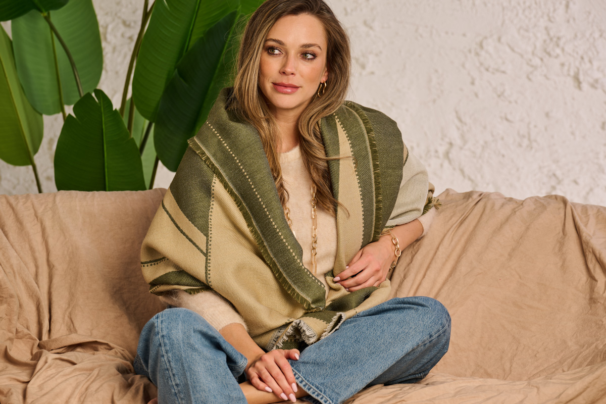 LCSCARVES275 SJAAL KAKI - Afbeelding 2