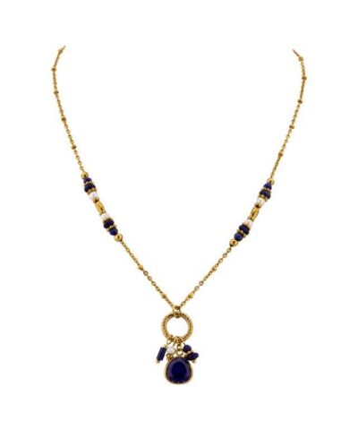 RIBA HALSKETTING BLAUW