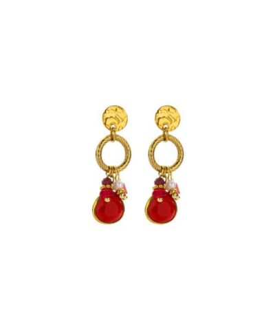 RIBA BOUCLE D'OREILLES BORDEAUX