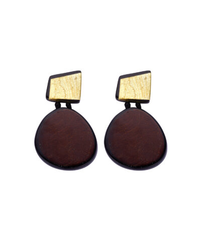 URSULA BOUCLE D'OREILLES BRUN