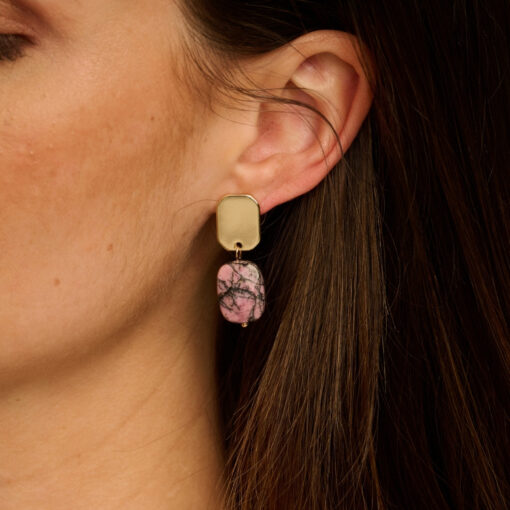 ODA OORBELLEN VIEUX ROSE - Afbeelding 2